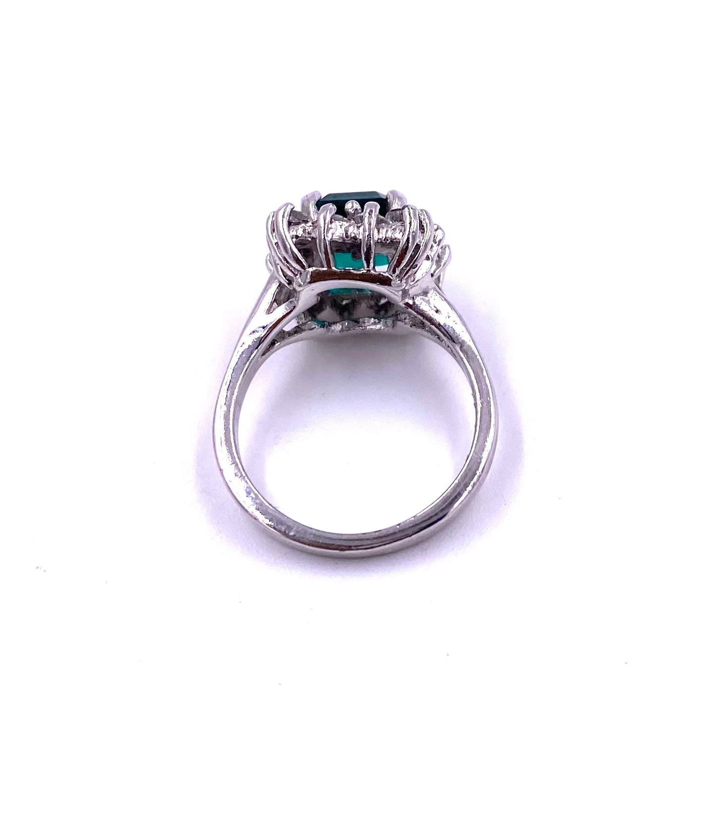 Emerald with Diamond Cocktail Ring - The Kit Vintage
