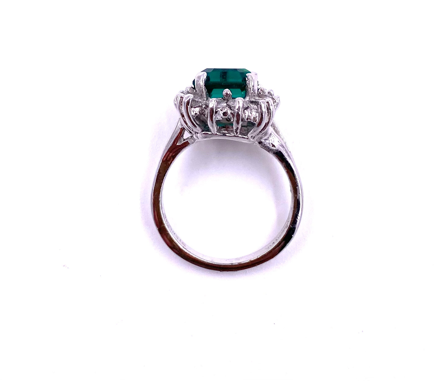 Emerald with Diamond Cocktail Ring