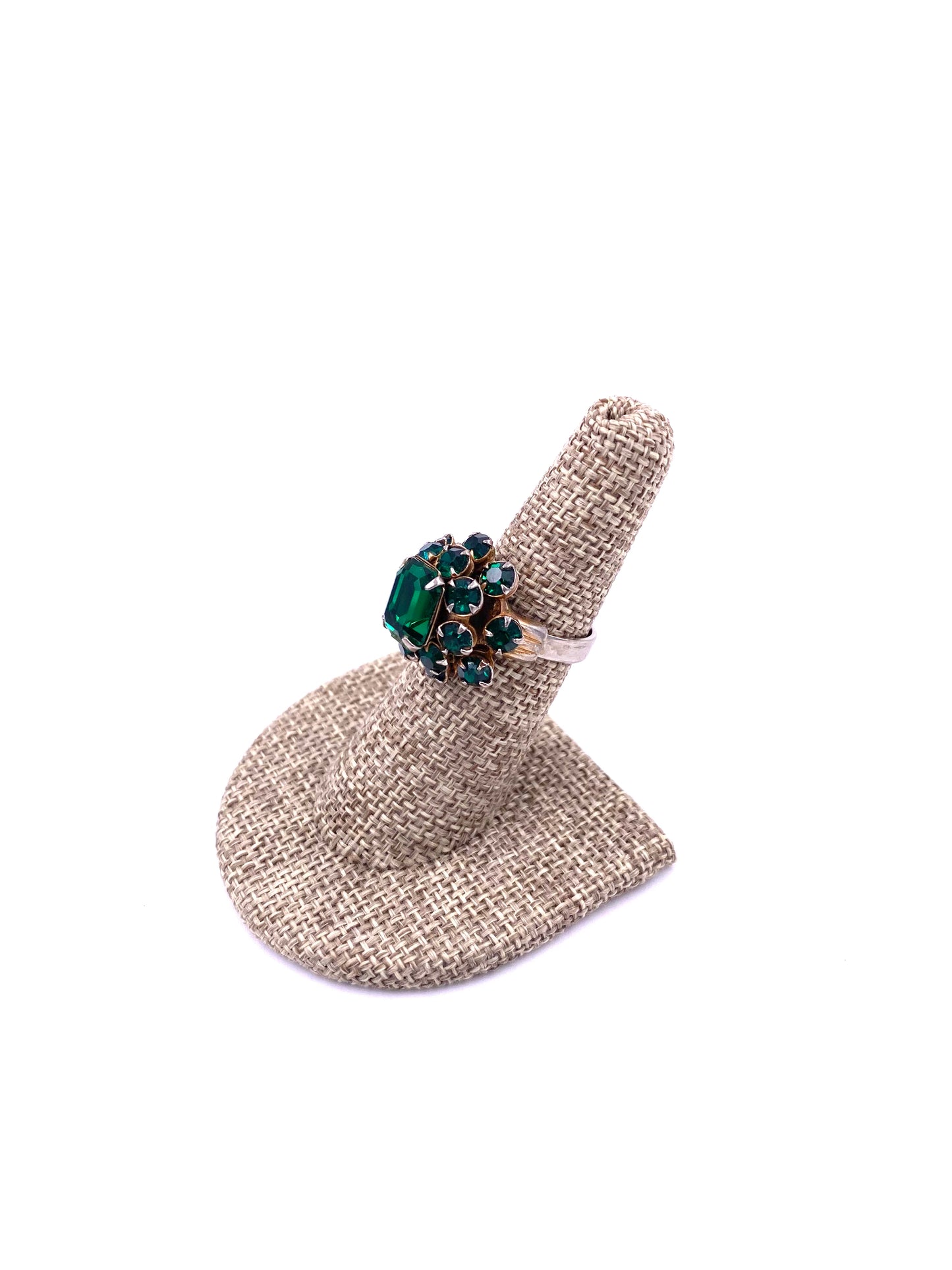 Emerald Cluster dome ring