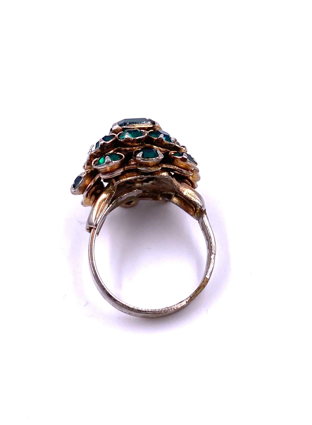 Emerald Cluster dome ring - The Kit Vintage
