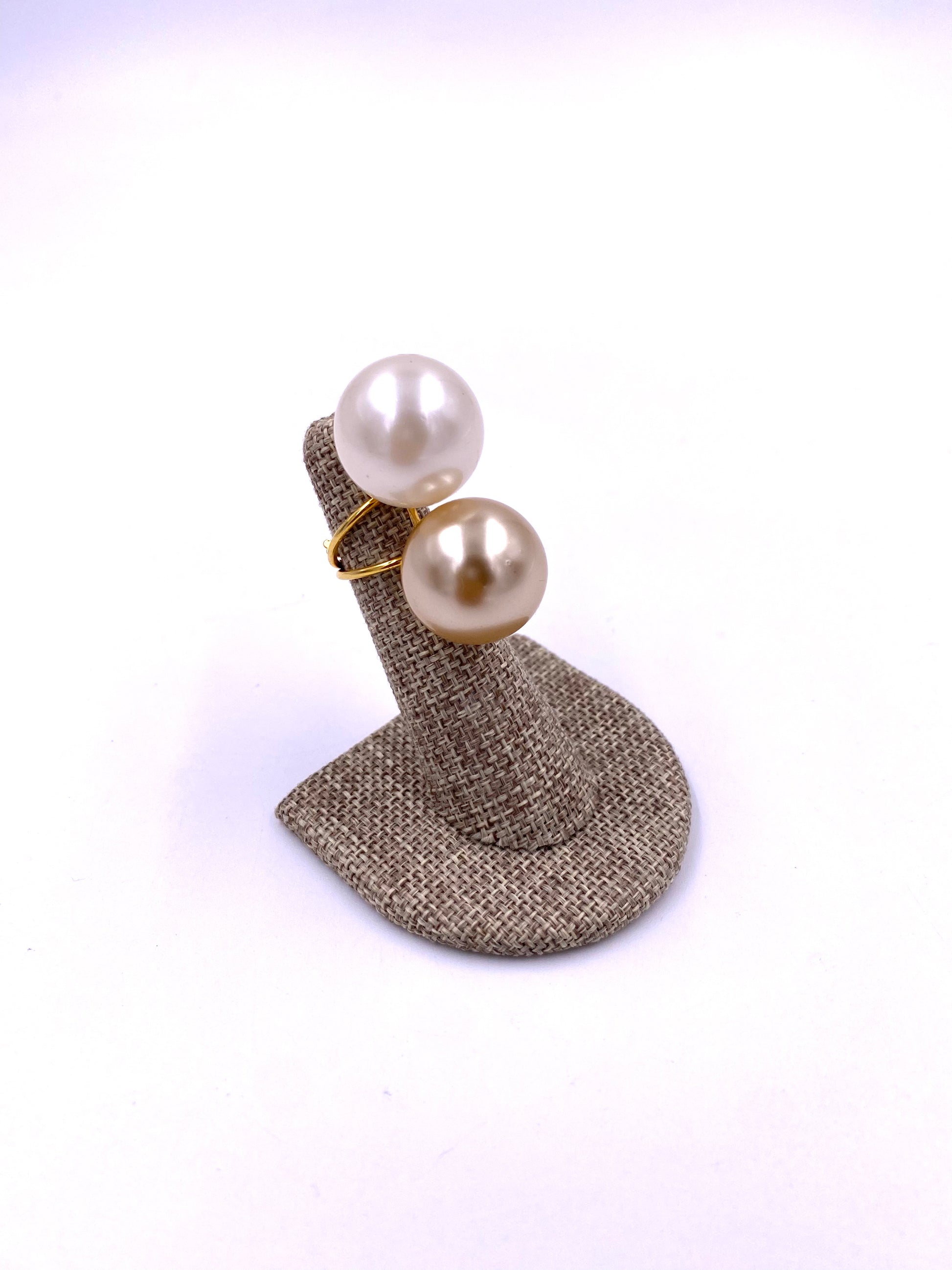 Double Pearl Cocktail Ring - The Kit Vintage