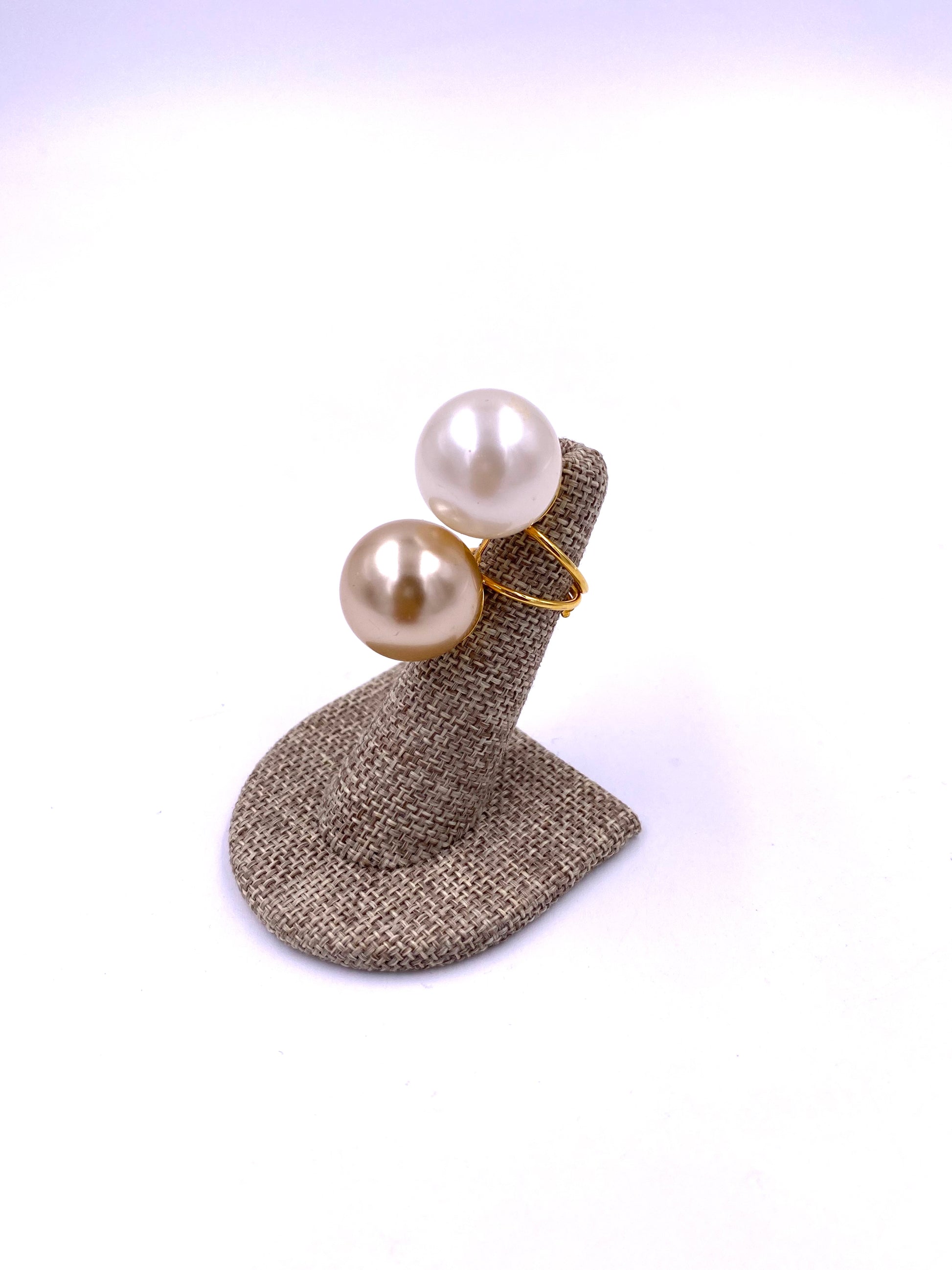 Double Pearl Cocktail Ring - The Kit Vintage