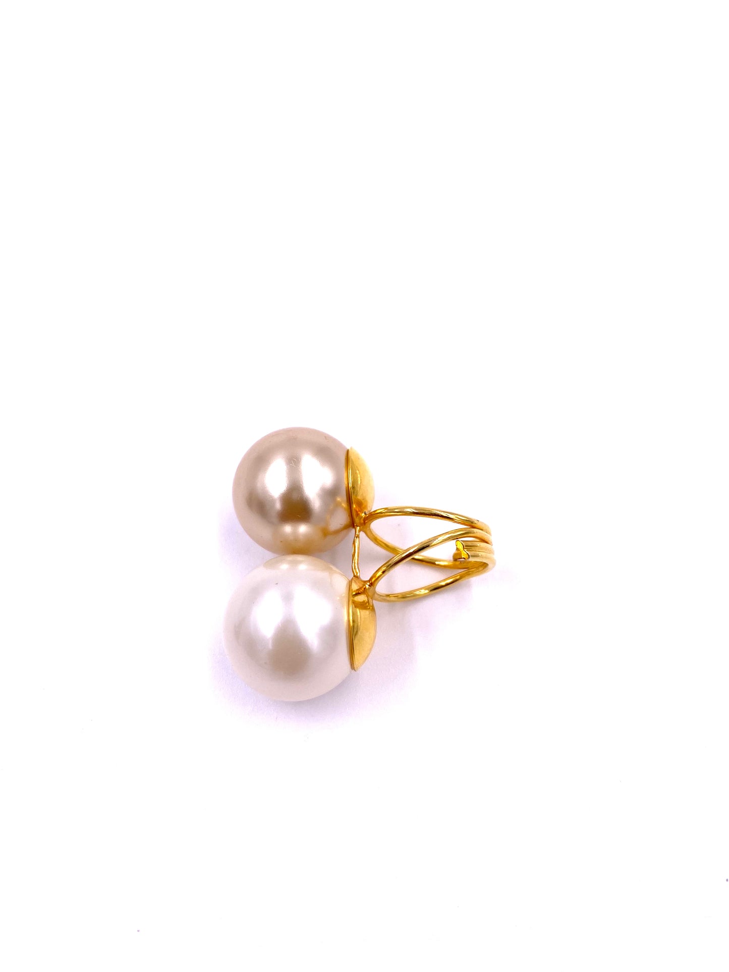 Double Pearl Cocktail Ring