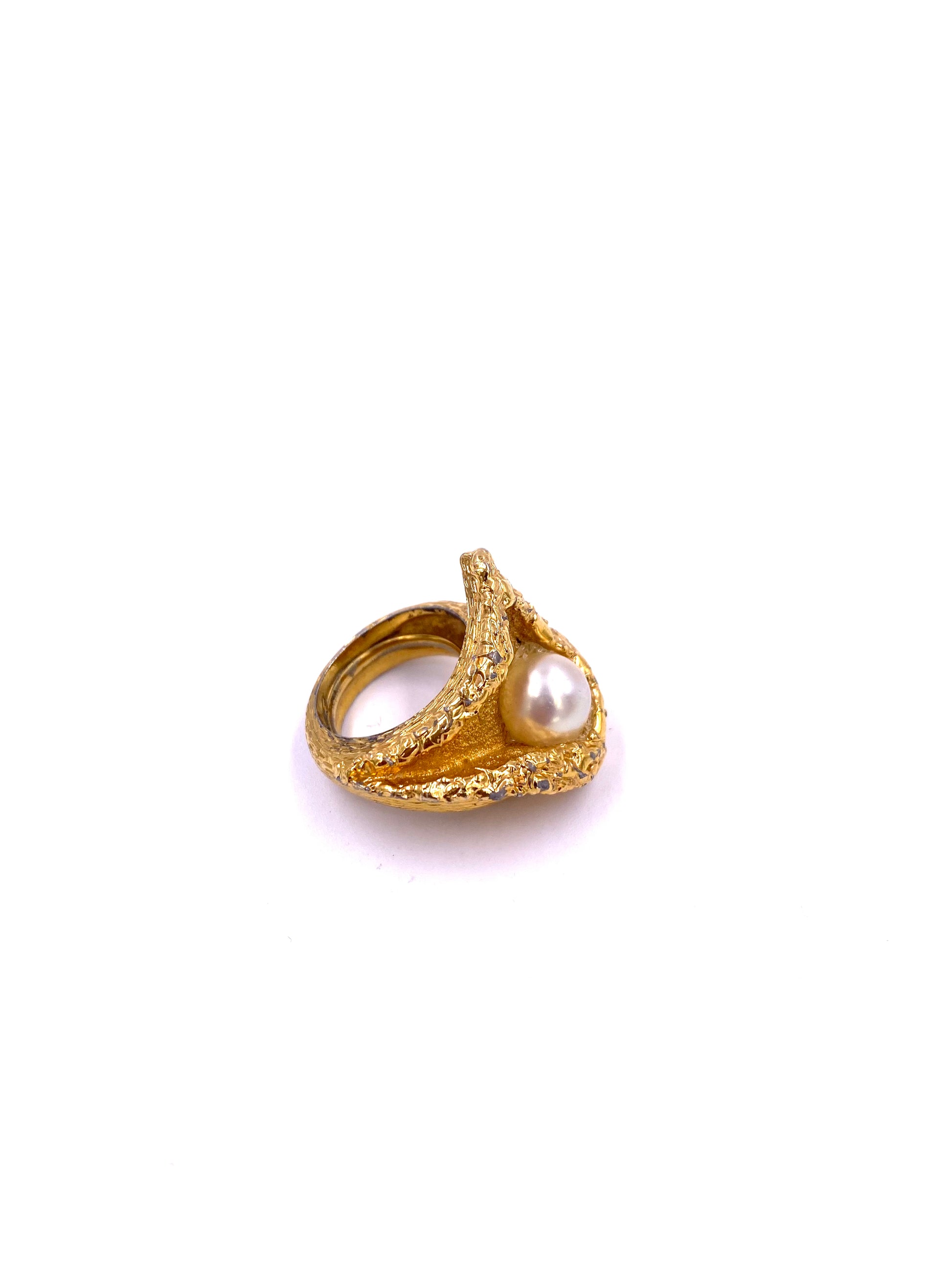 Jomaz Oyster Ring with Pearl - The Kit Vintage