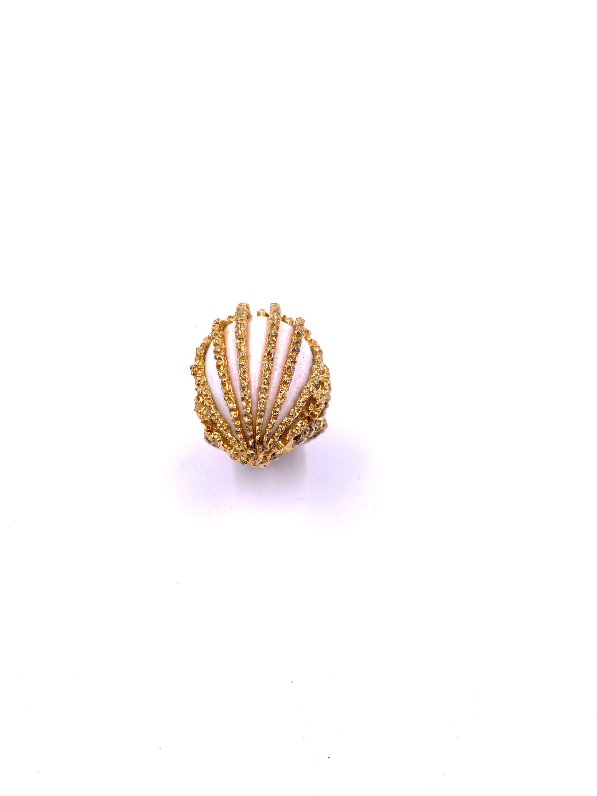 Textured Caged Stone Ring - The Kit Vintage