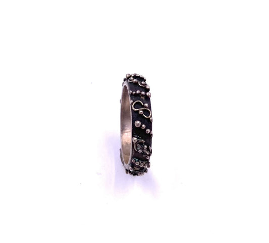 Textured Sterling Silver Band - The Kit Vintage