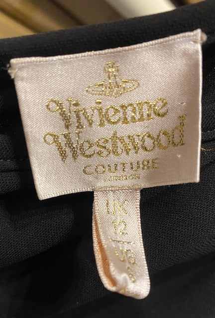 Vivienne Westwood Gold Label Black Jersey One Shoulder Dress - The Kit Vintage