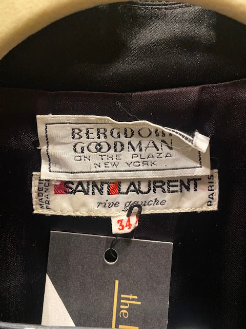 Yves Saint Laurent Tuxedo Blazer with Gold Sequin Tuxedo Stripe Pants - The Kit Vintage