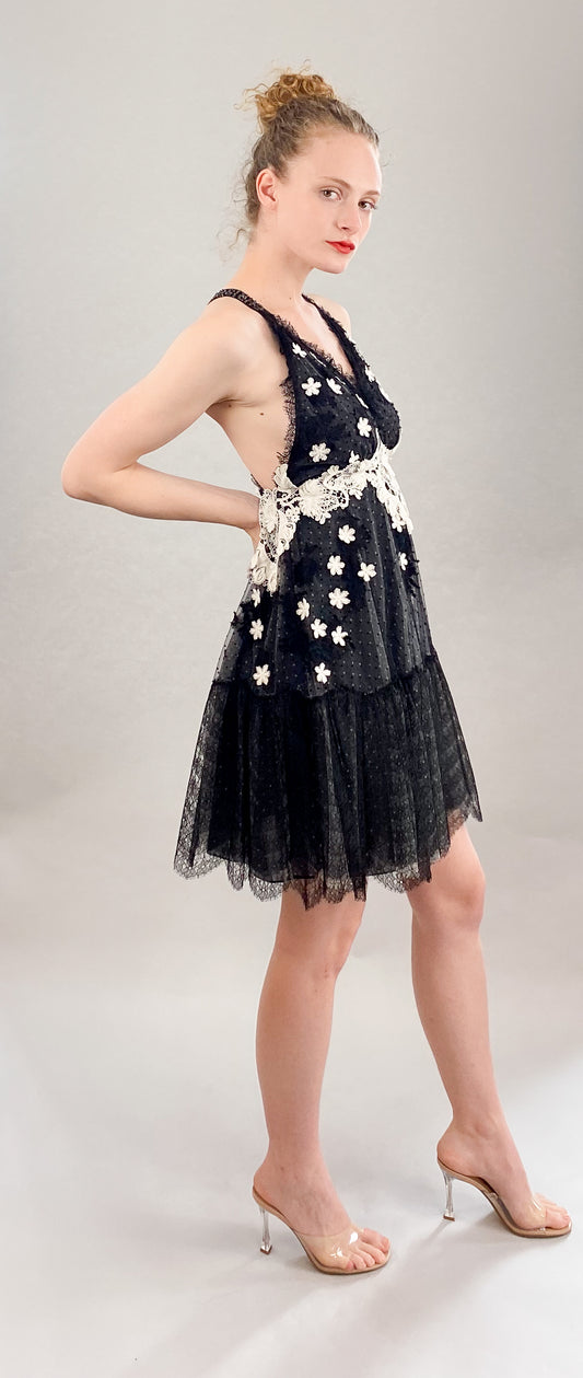 Christian Dior by John Galliano Cruise 2008 Blk/Wht Cocktail Dress - The Kit Vintage