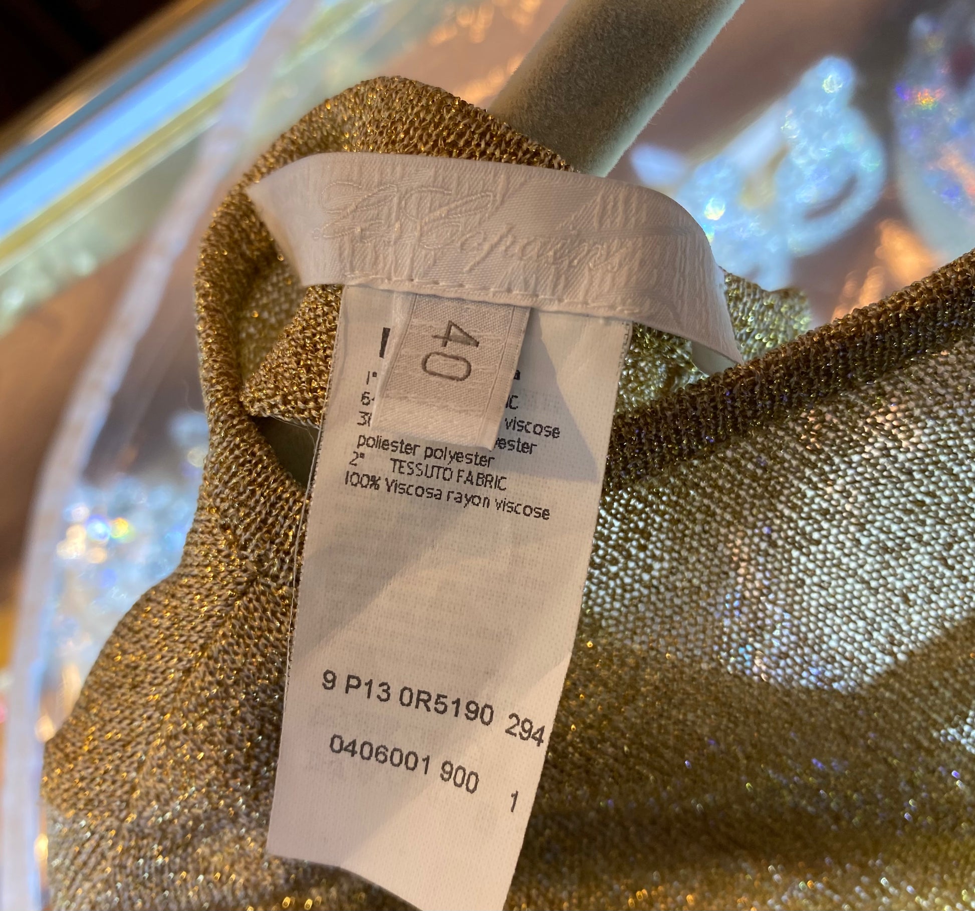 Les Copains Gold Open Back Dress - The Kit Vintage