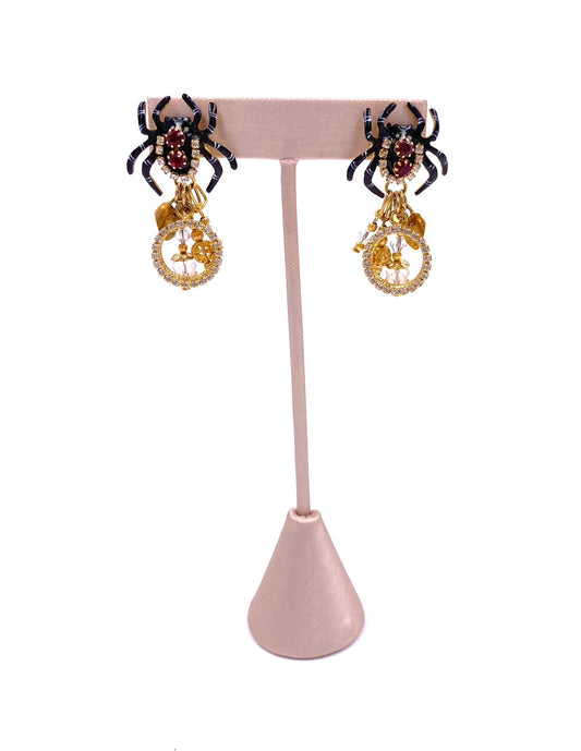 Lunch at the Ritz Earrings, Spider Spumoni - The Kit Vintage