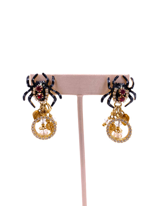 Lunch at the Ritz Earrings, Spider Spumoni - The Kit Vintage