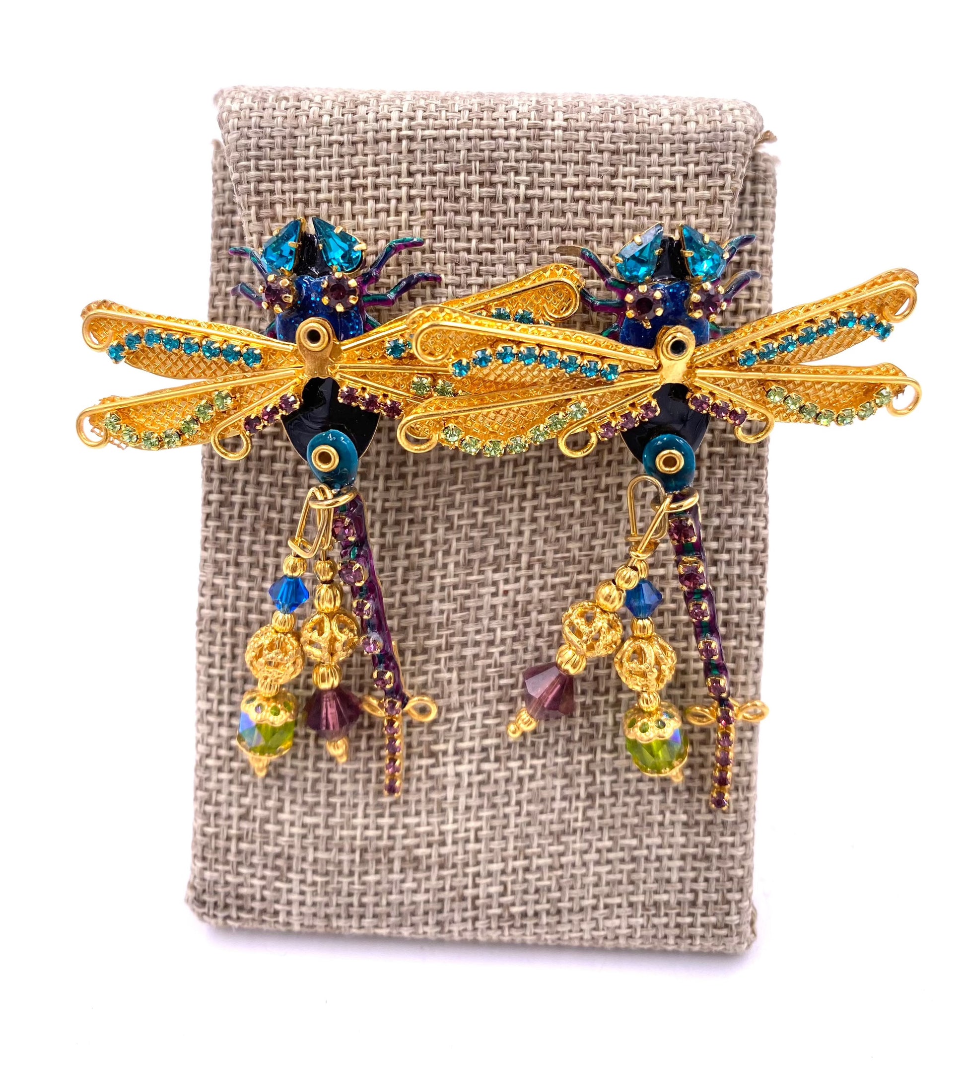 Lunch at the Ritz Earrings, Damselflies - The Kit Vintage
