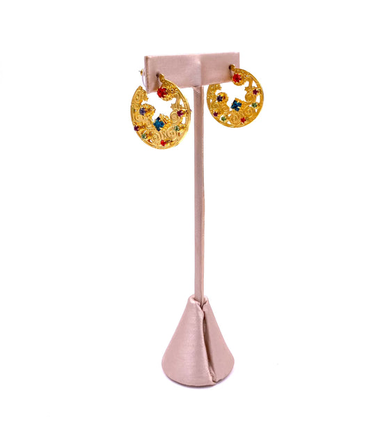 Lunch at the Ritz Earrings, Bright Multi - The Kit Vintage