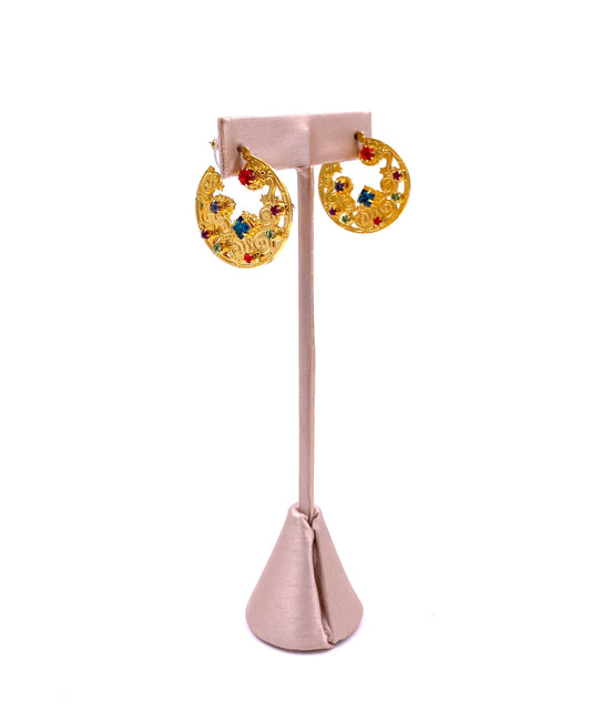 Lunch at the Ritz Earrings, Bright Multi - The Kit Vintage