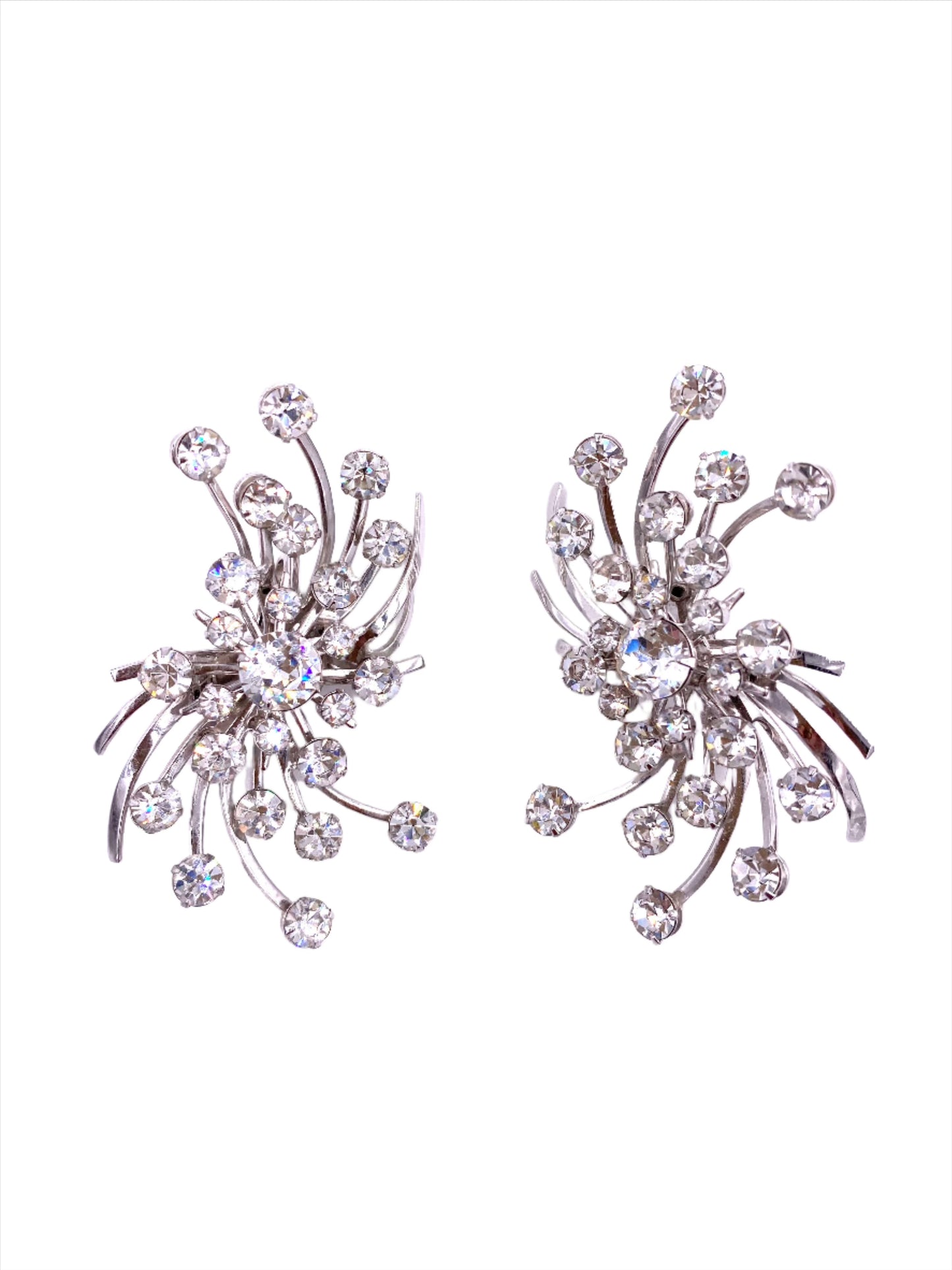 Vintage 1950's Crystal Climbers Earrings