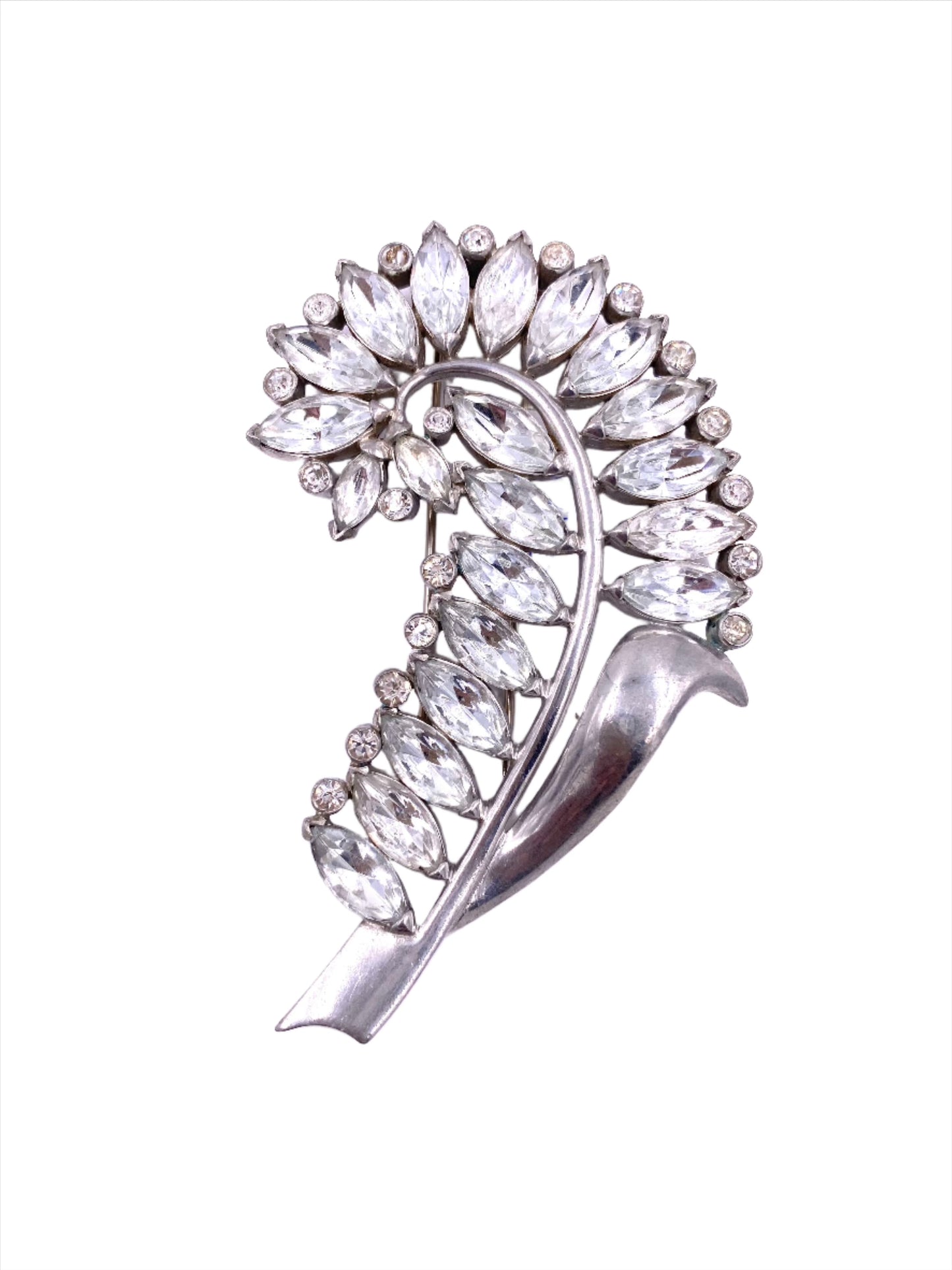 Vintage Eisenberg Large Crystal Brooch