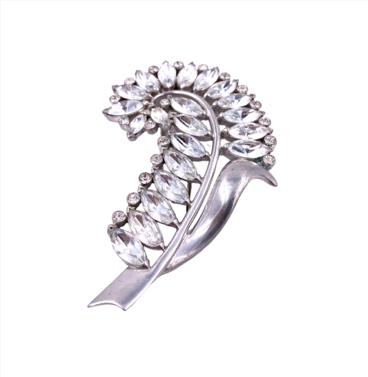 Vintage Eisenberg Large Crystal Brooch