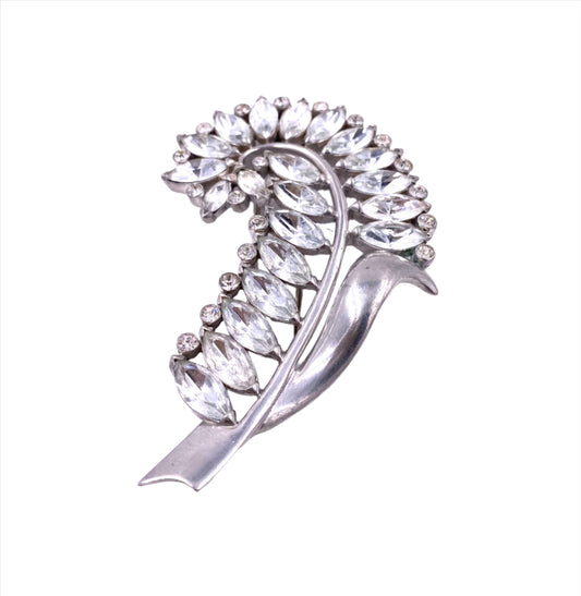 Vintage Eisenberg Large Crystal Brooch - The Kit Vintage