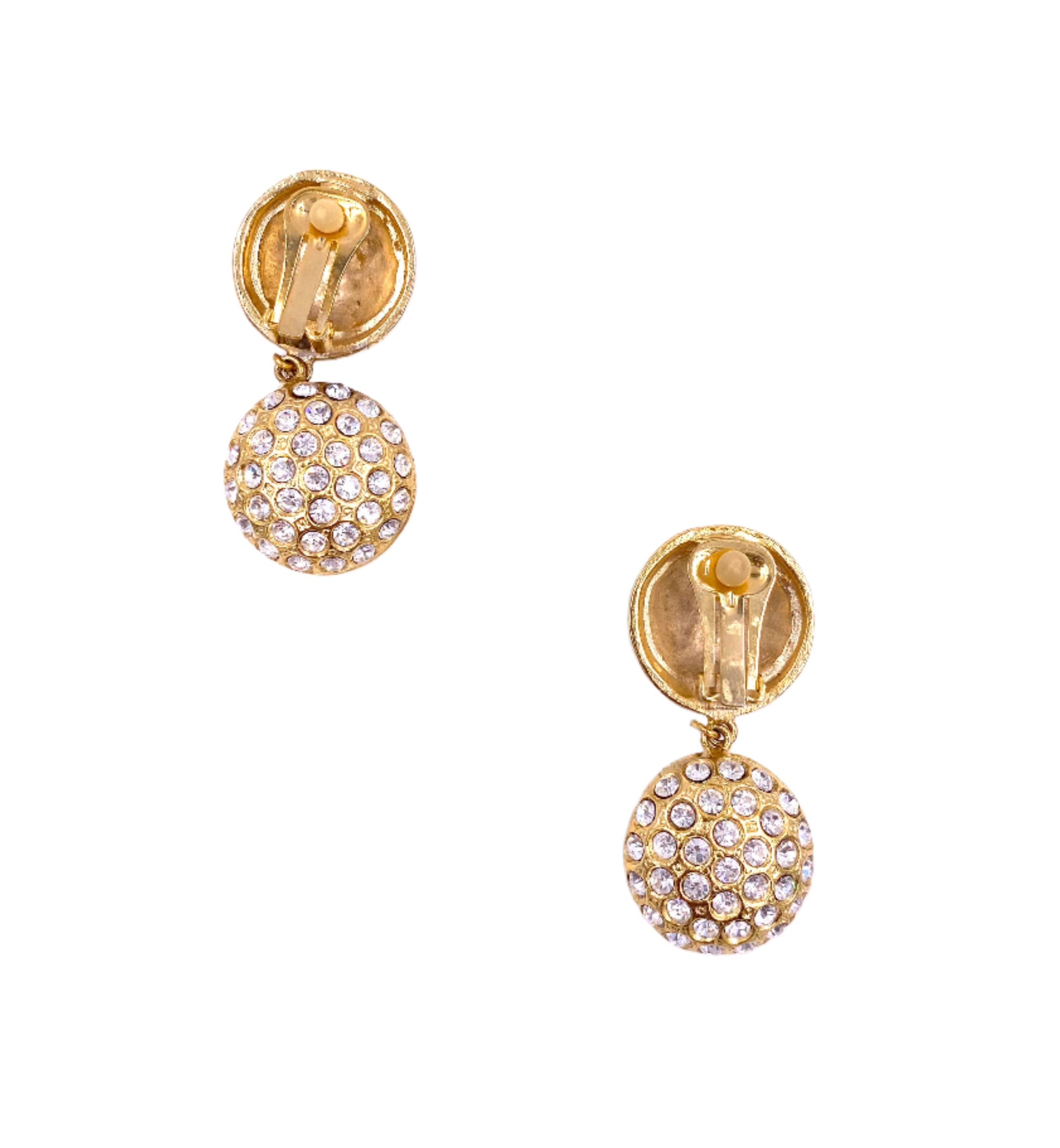Vintage Circle Double Drop Clip-On Earrings - The Kit Vintage