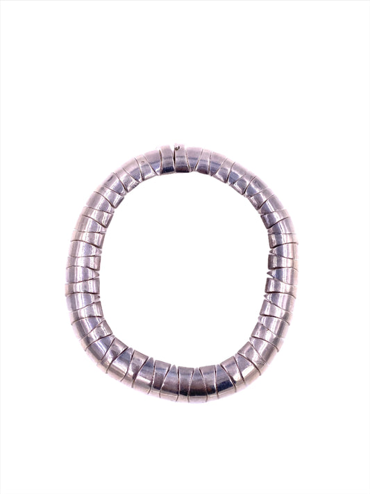 Vintage Sterling Silver Geometric Linked Necklace - The Kit Vintage