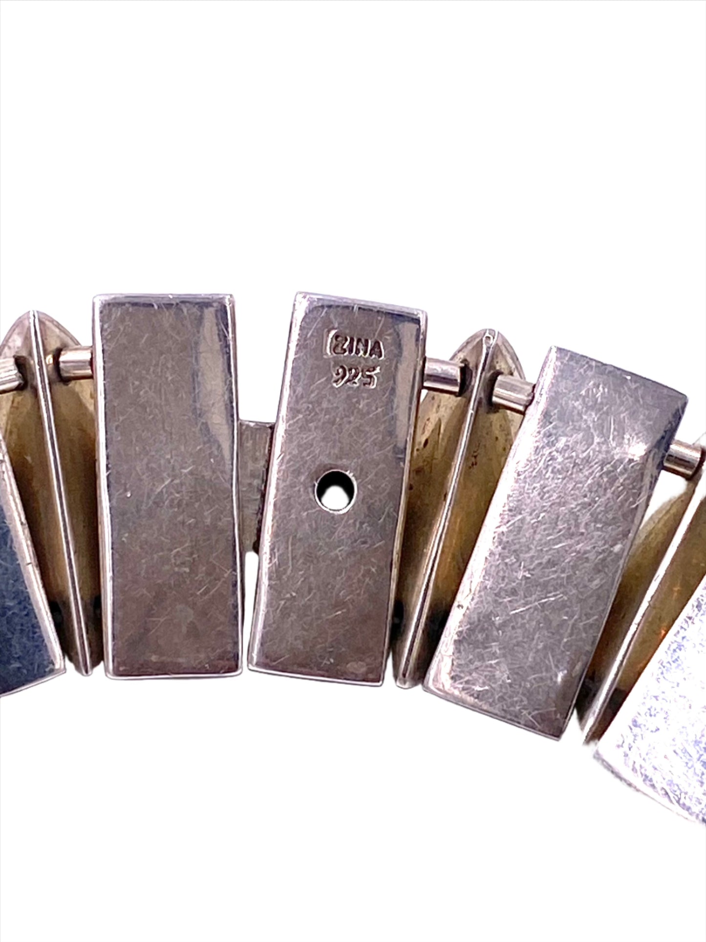 Vintage Sterling Silver Geometric Linked Necklace - The Kit Vintage