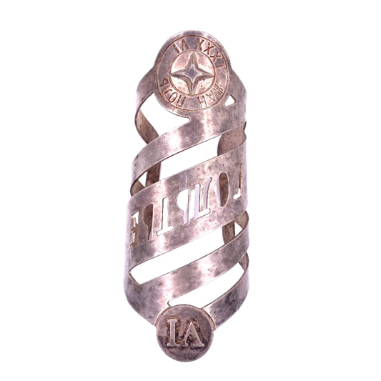 Vintage Jean Paul Gaultier Silver Russian Collection Open Cuff