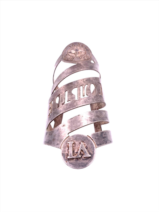 Vintage Jean Paul Gaultier Silver Russian Collection Open Cuff