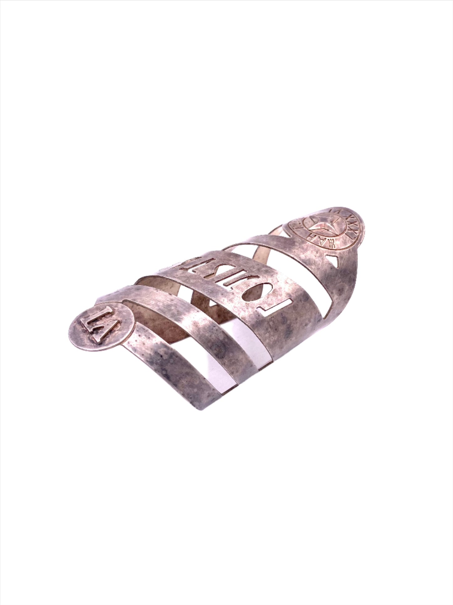 Vintage Jean Paul Gaultier Silver Russian Collection Open Cuff