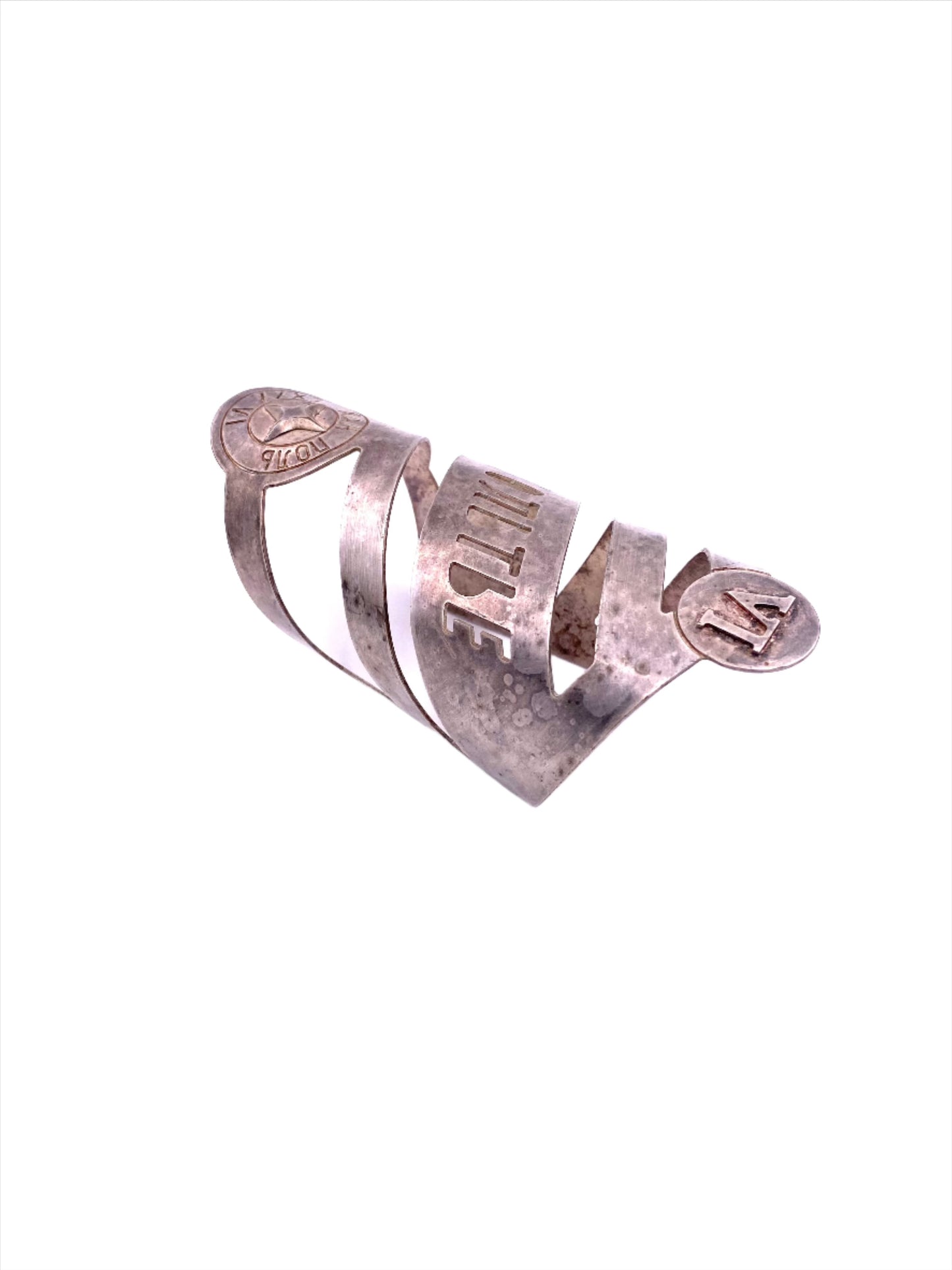 Vintage Jean Paul Gaultier Silver Russian Collection Open Cuff