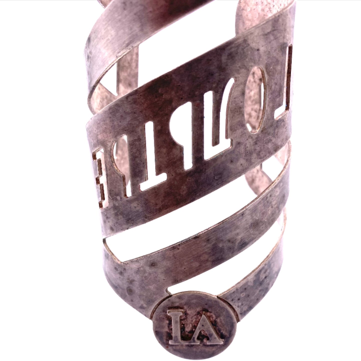 Vintage Jean Paul Gaultier Silver Russian Collection Open Cuff