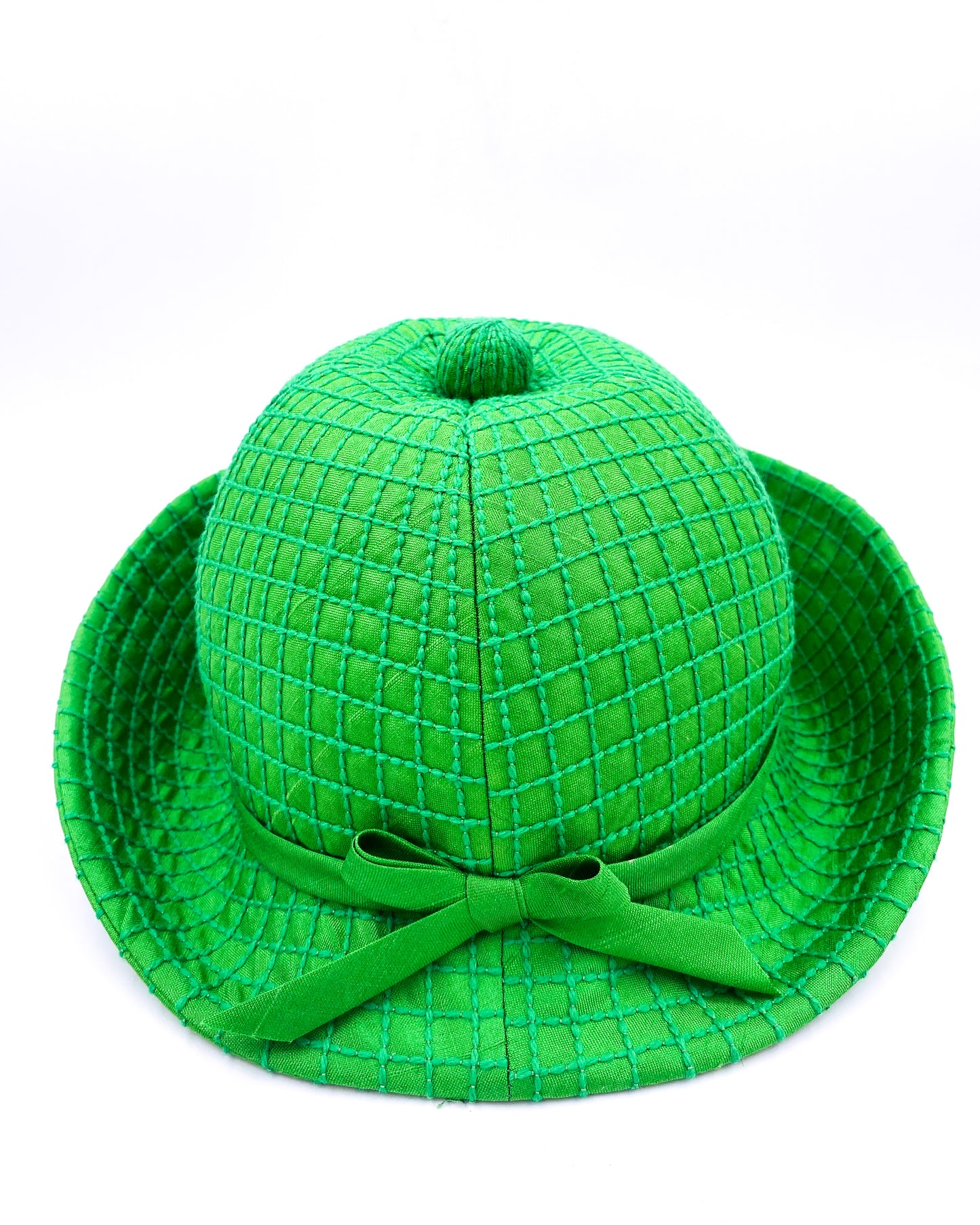 Vintage Adolfo Kelly Green Hat with Bow