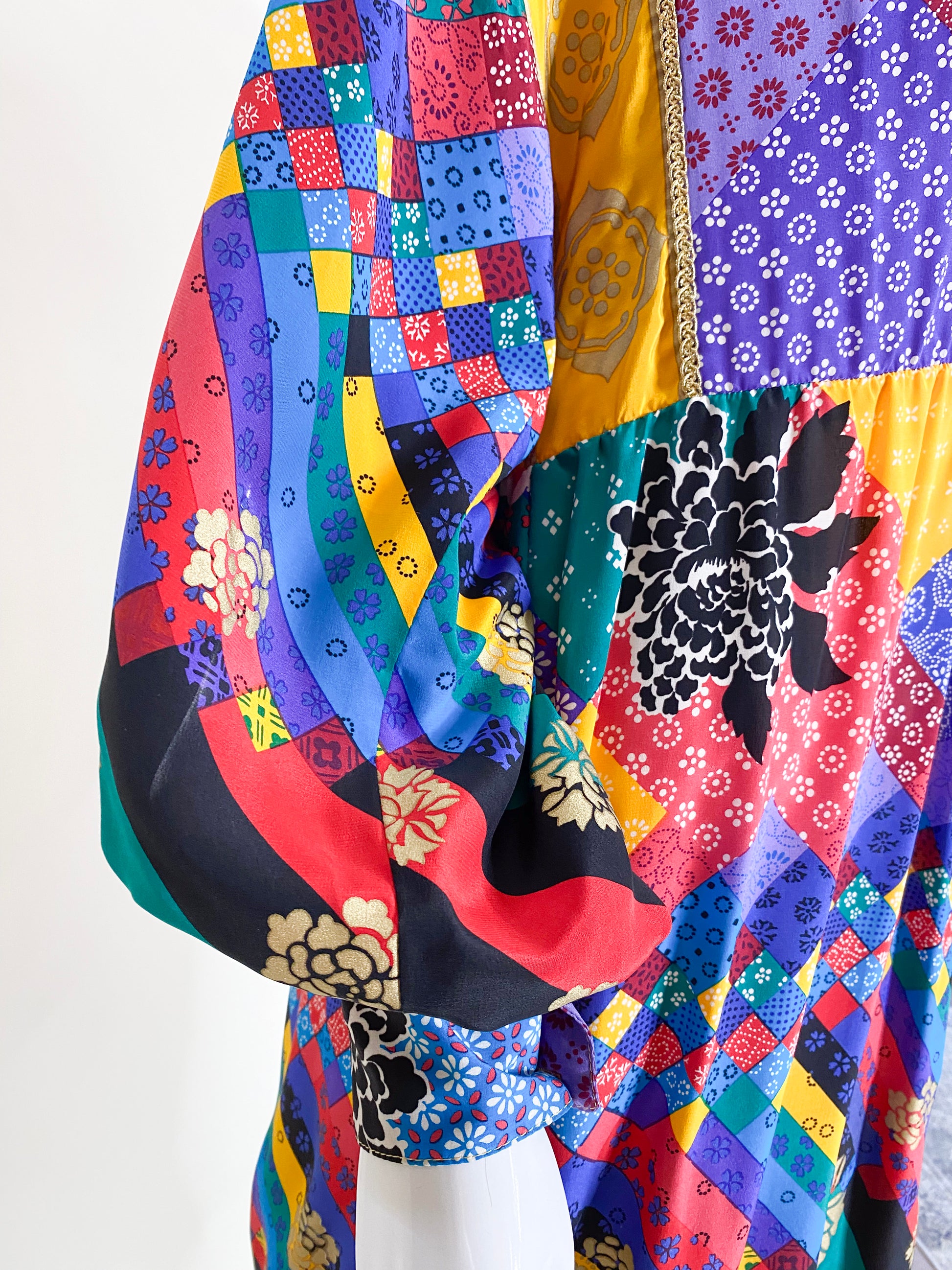 Vintage Silk Patchwork Dress - The Kit Vintage