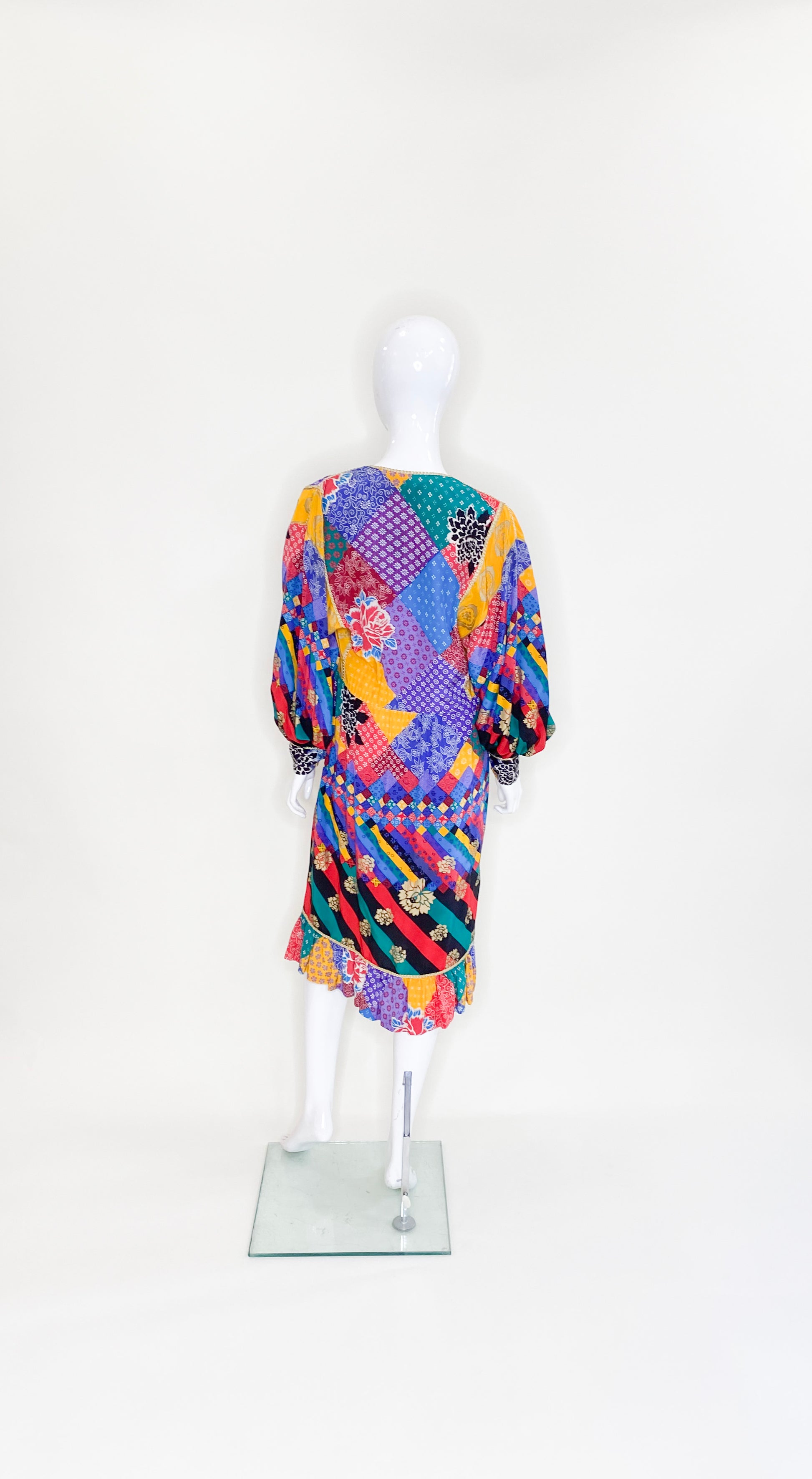 Vintage Silk Patchwork Dress - The Kit Vintage