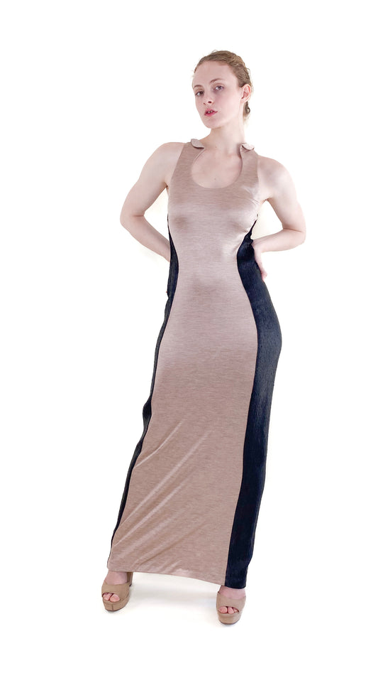 Geoffrey Beene Silk Tricot W/ Side Black Sequin Dress - The Kit Vintage