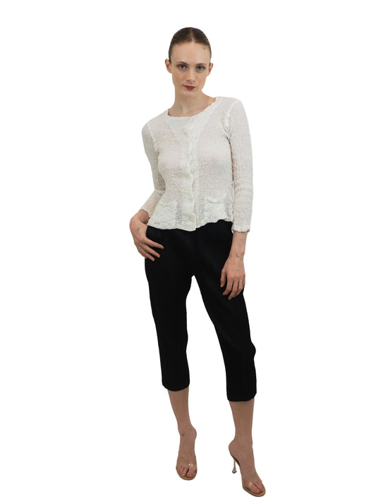 IM Cauliflower White Cardigan W Pockets