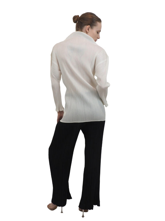 Issey Miyake White Pleated Dress