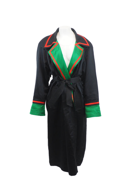 Koos Van Den Akker Satin Reversible Trench Coat