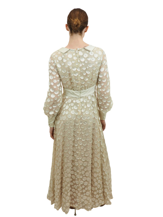 Polka Dot Chiffon L/S Dress