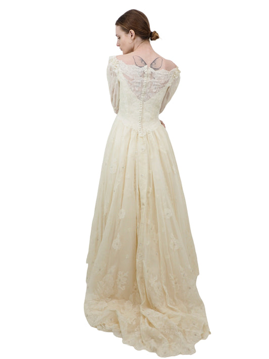 Priscilla of Boston 1986 Long Sleeve Wedding Gown