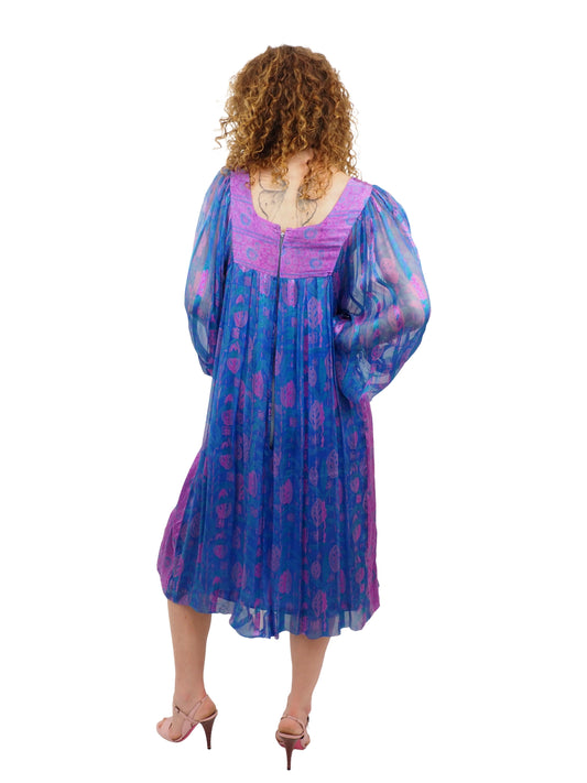 Raksha of London Purple Pink Silk Dress