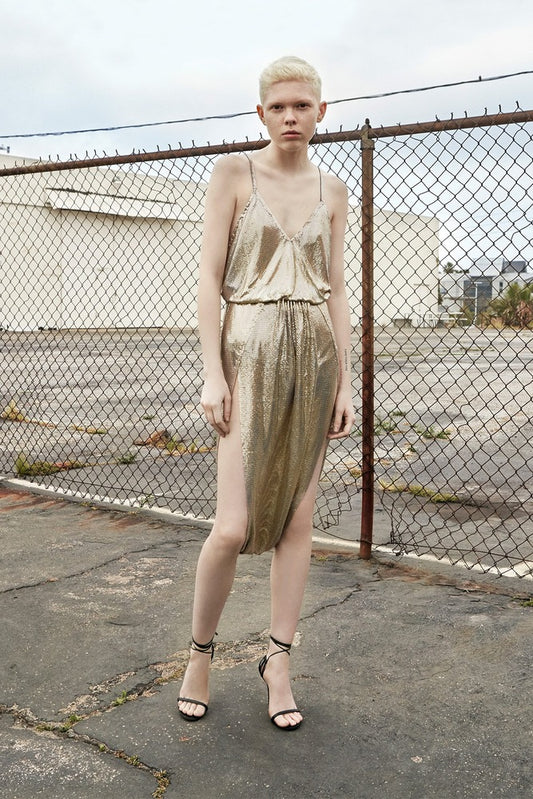 Saint Laurent Resort 2020 Silver Chain Mail Jumpsuit - The Kit Vintage