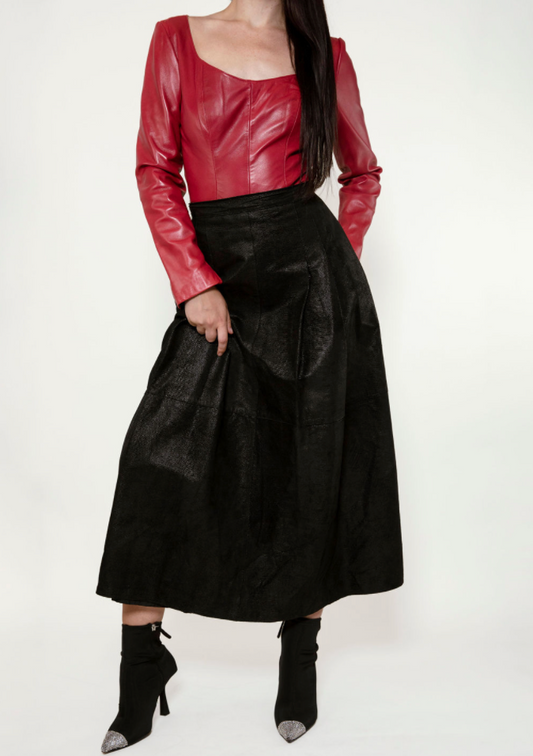 North Beach Pink Leather Bodysuit - The Kit Vintage