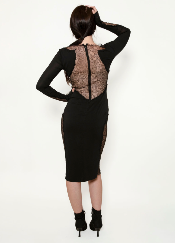Dolce & Gabbana Black Lace Sheer Cocktail Dress - The Kit Vintage