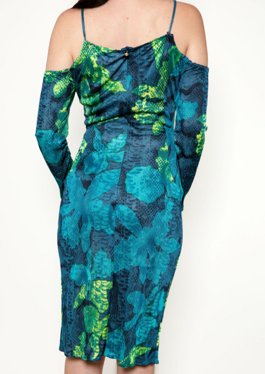Versace Jeans Snakeskin Jersey Dress - The Kit Vintage