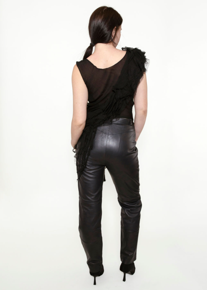 Alexander McQueen S/S 2003 Black Oyster Top - The Kit Vintage