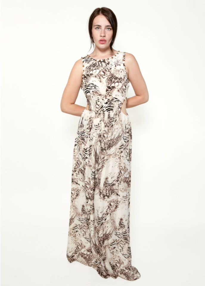 Roberto Cavalli Animal Print Cut Out Dress - The Kit Vintage