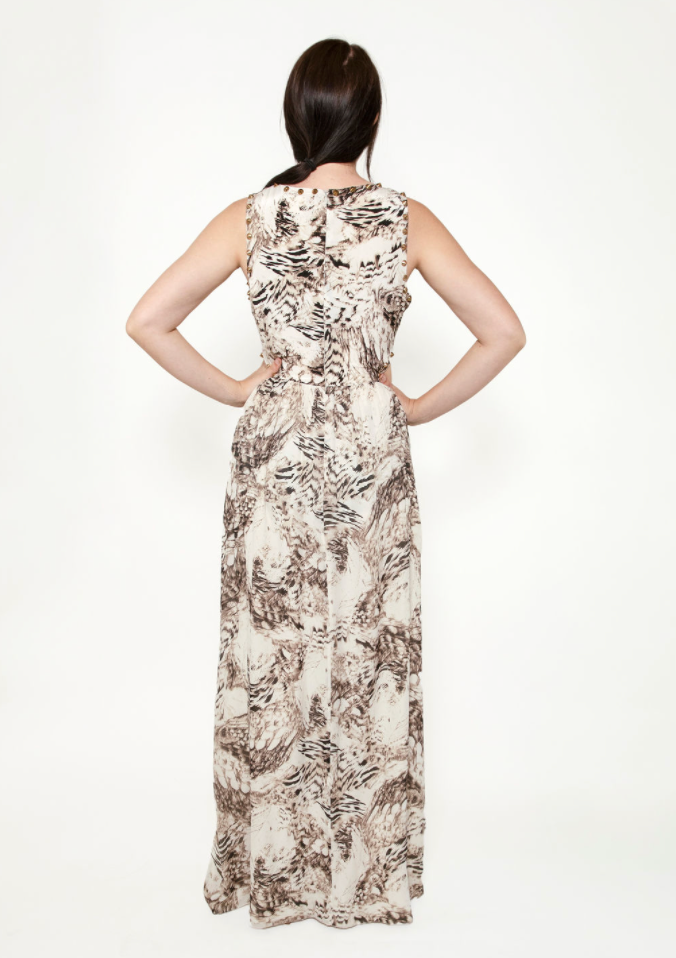 Roberto Cavalli Animal Print Cut Out Dress - The Kit Vintage