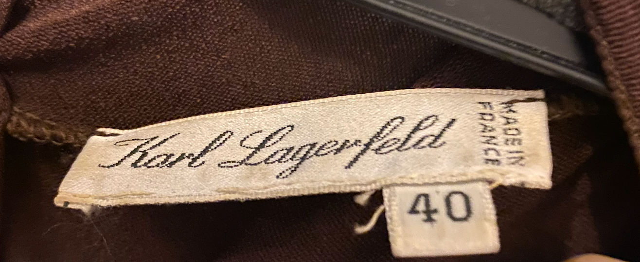 Karl Lagerfeld Jersey Brown Dress - The Kit Vintage