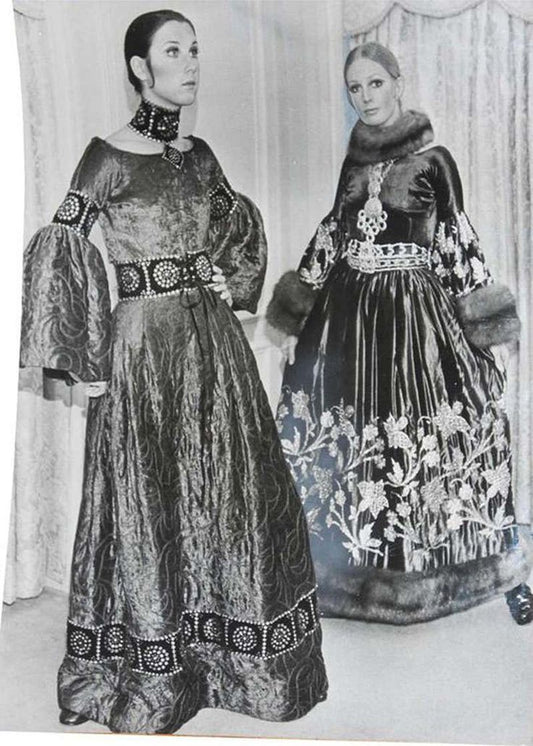 Adolfo 1969 Choc Brn Velvet Embroidered Skirt Set - The Kit Vintage